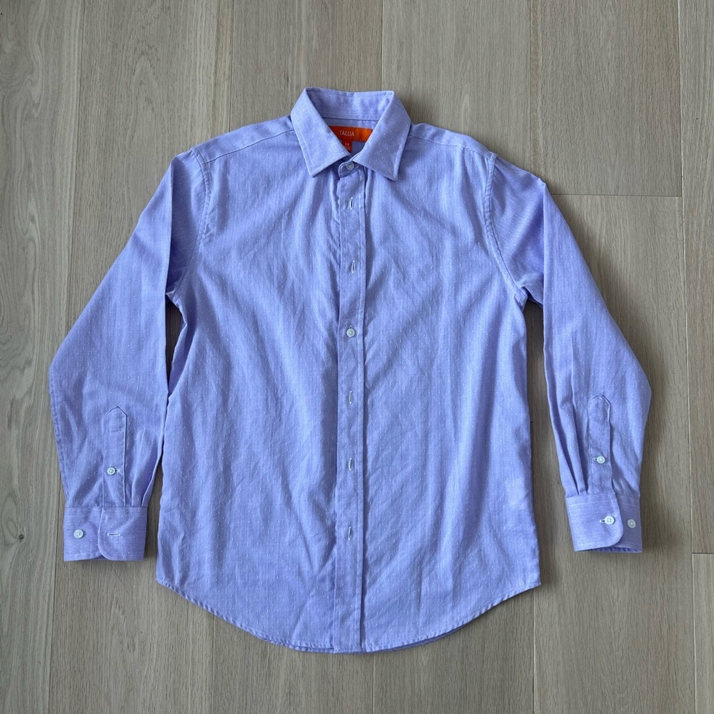 Boys Purple Button Down Dress Shirt
